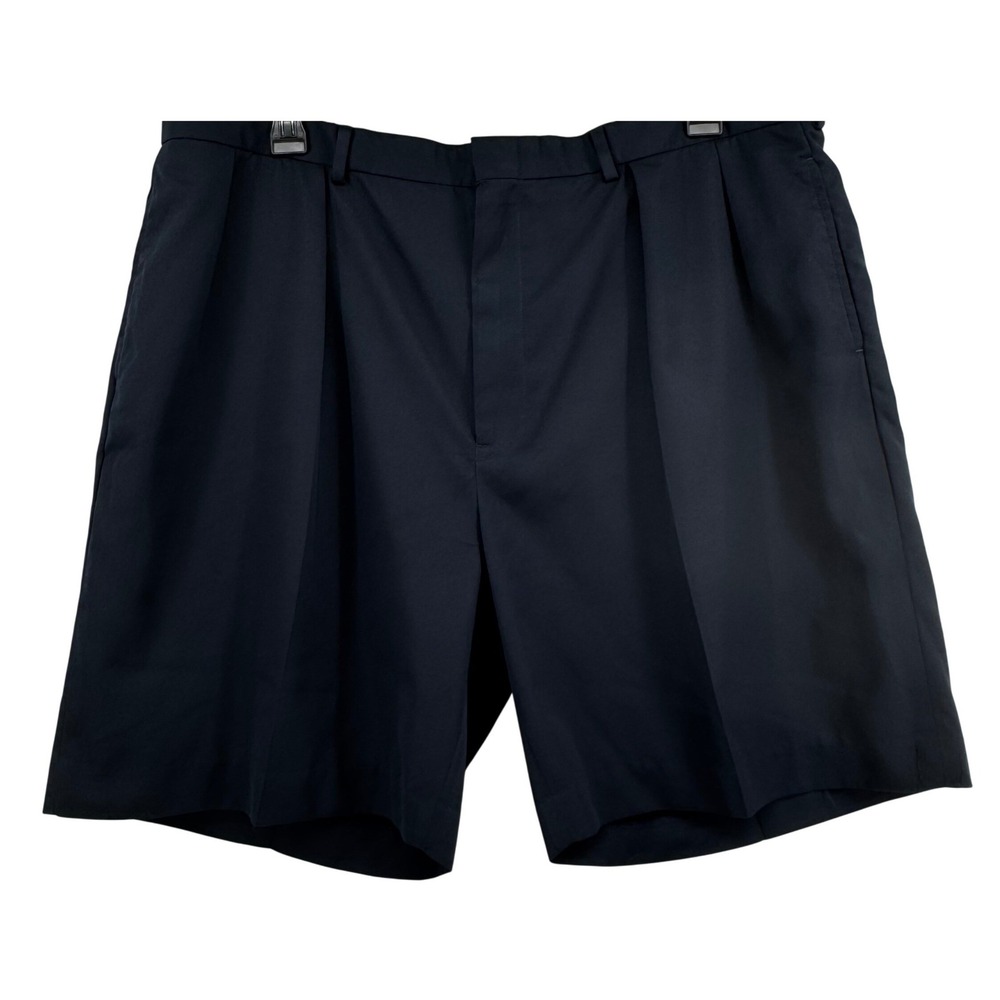 Polo Ralph Lauren Men Navy Blue Pleated Chino Shorts Size 42 Golf Casual Classic